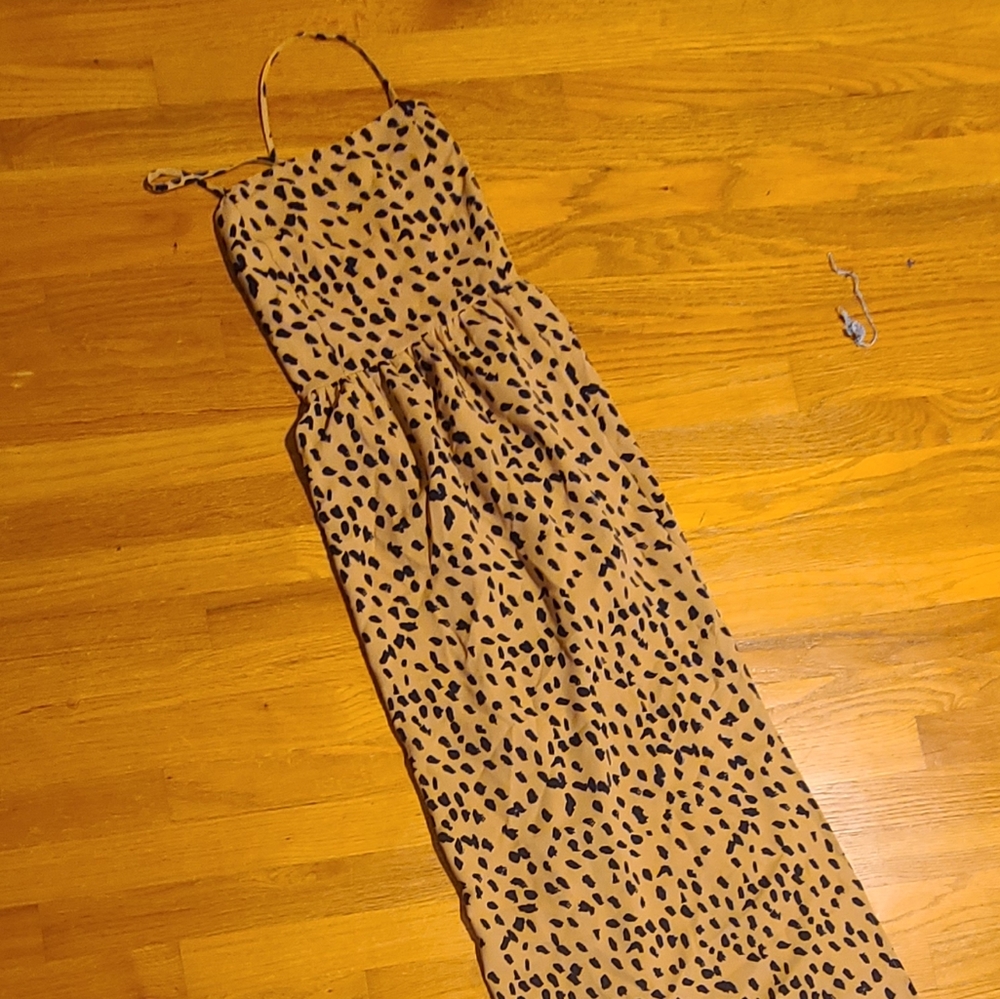 Forever 21 Tan Leopard Print Maxi Dress